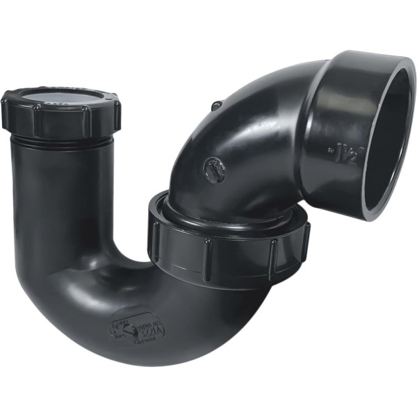 Charlotte Pipe 1-1/4 In., 1-1/2 In. Black ABS P-Trap - Iieemm