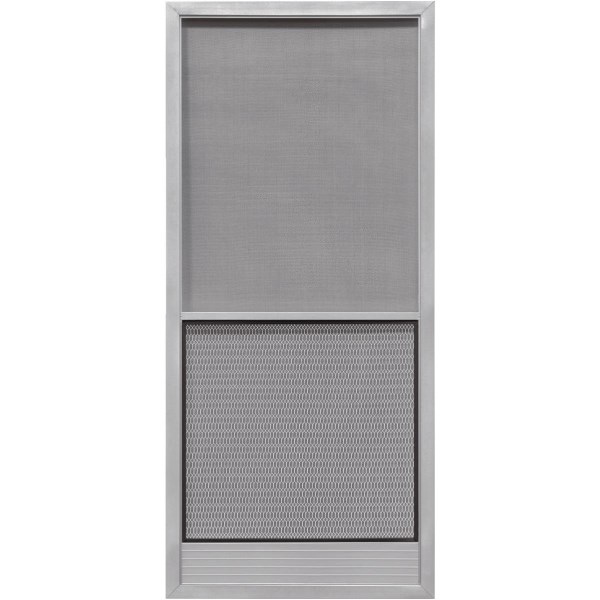 Precision Screen Capri 32 In. W x 80 In. H x 7/8 In. Thick Gray Steel Screen Door - Iieemm