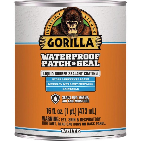 Gorilla 16 Oz. White Waterproof Patch & Seal Liquid - Iieemm