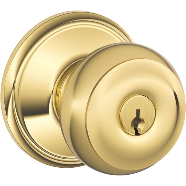 Schlage Georgian Bright Brass Entry Door Knob - Iieemm