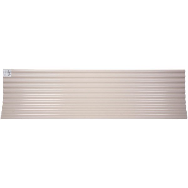 Tuftex Seacoaster 26 In. x 8 Ft. Opaque Tan Round Wave Vinyl Corrugated Panels - Iieemm