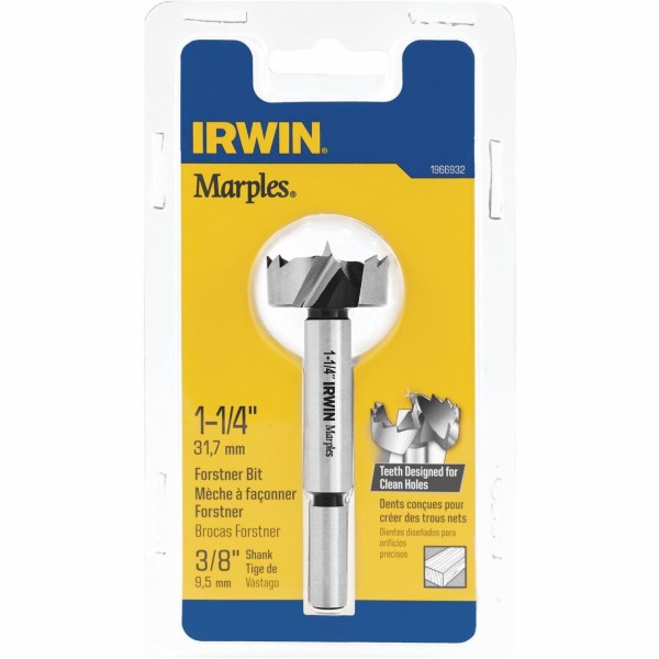 Irwin Marples 1-1/4 In. x 3-1/2 In. Reduced Forstner Drill Bit - Iieemm