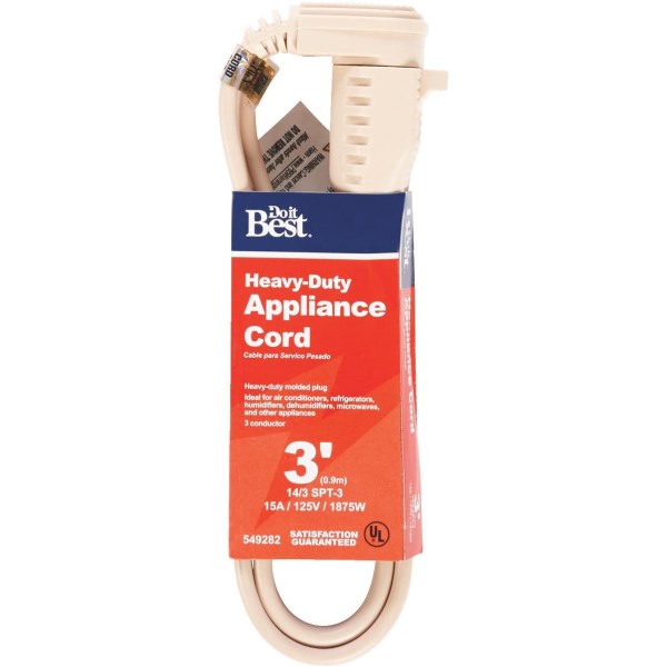 Do it Best 3 Ft. 14/3 15A Heavy-Duty Appliance Cord - Iieemm