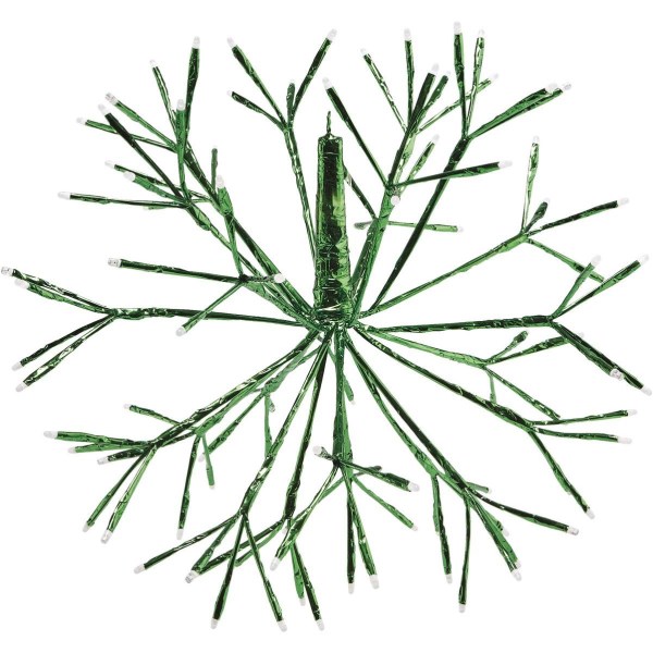 Alpine 16 In. LED Green Snowflake Ornament Lighted Decoration - Iieemm