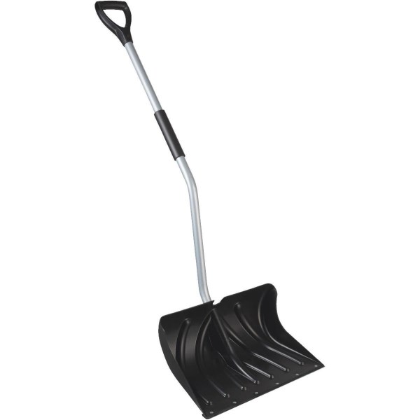 20 In. Poly Ergo Snow Shovel with Steel Wear Strip and 45 In. Steel Handle - Iieemm