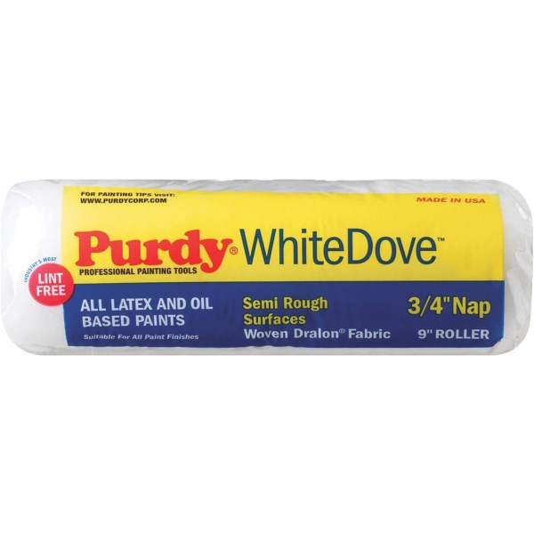 Purdy White Dove 9 In. x 3/4 In. Woven Fabric Roller Cover - Iieemm