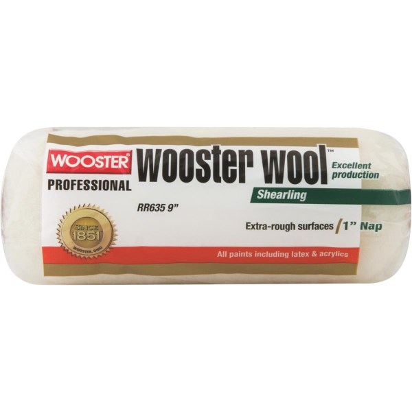 Wooster Wool 9 In. x 1 In. Lambskin Paint Roller Cover - Iieemm