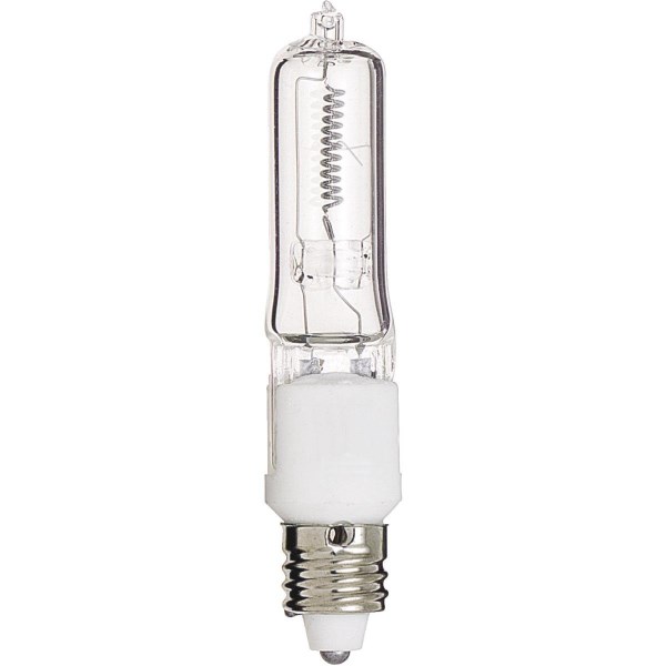 Satco 75W 120V Clear Mini Candelabra Base T4 Halogen Special Purpose Light Bulb - Iieemm
