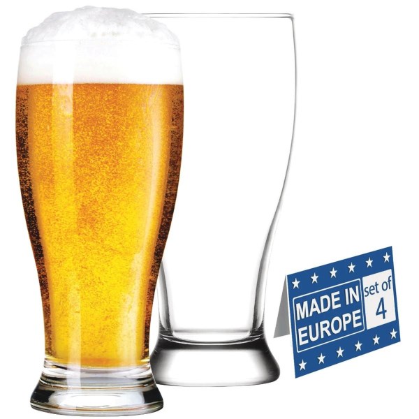 Crystalia Richmond Beer Glass (4-Count) - Iieemm