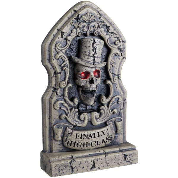 24 In. LED Animated Talking Lighted Tombstone Halloween Decoration - Iieemm