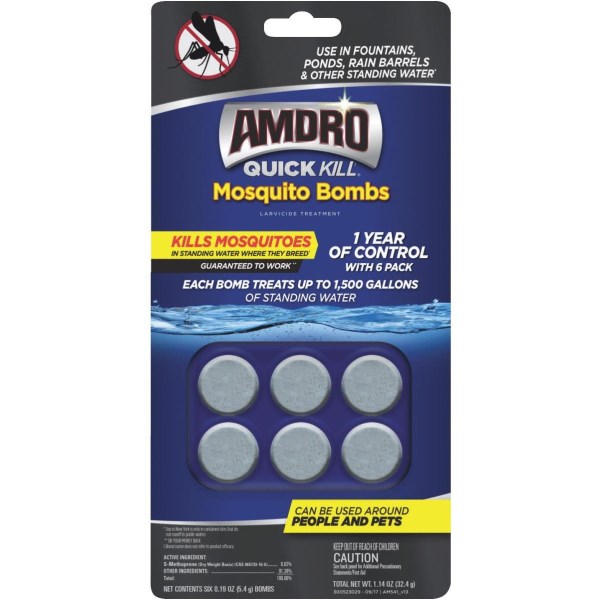 Amdro Quick Kill Ready To Use Tablet Mosquito Bombs, (6-Pack) - Iieemm
