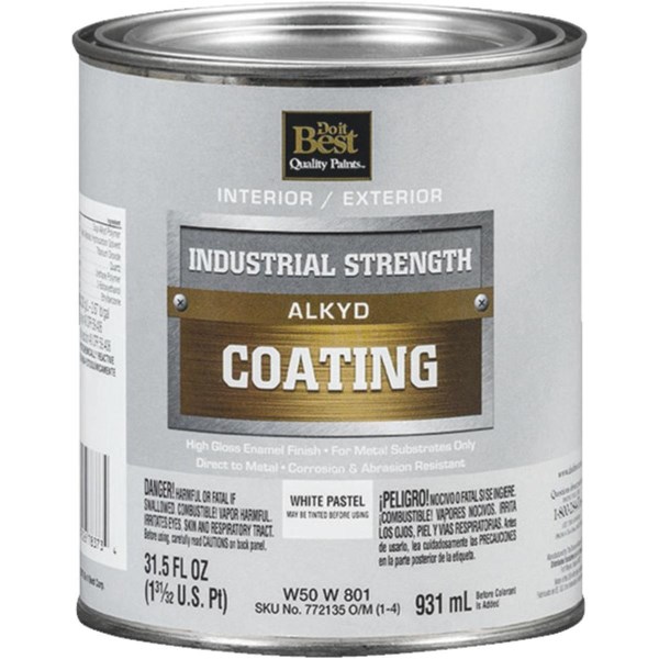 Do it Best Pastel Base Alkyd Industrial Coating, White, 1 Qt. - Iieemm