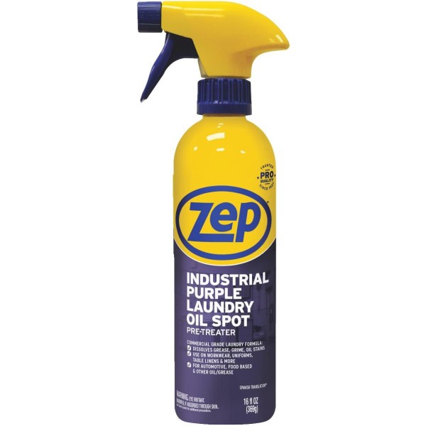 Zep 16 Oz. Industrial Purple Laundry Oil Stain Pre-Treat Stain Remover - Iieemm