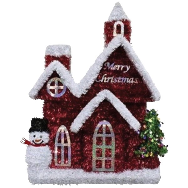 Youngcraft 20 In. 2-Dimensional Tinsel Church - Iieemm