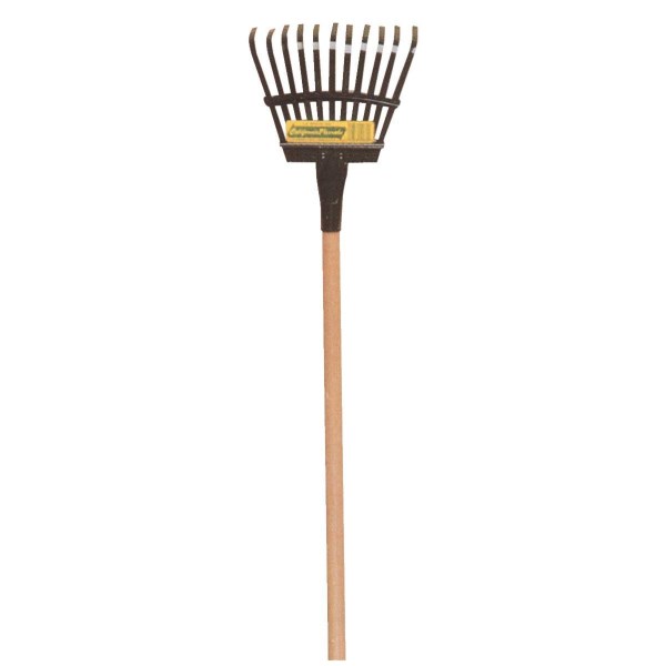 Corona 8 In. Steel Head Shrub Rake with 54 In. Wood Handle (11-Tine) - Iieemm