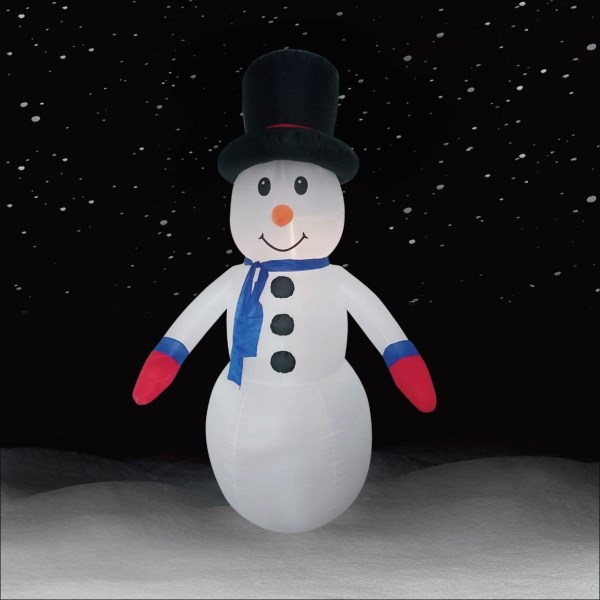 Brite Star 10 Ft. Snowman with Black Top Hat Airblown Inflatable - Iieemm