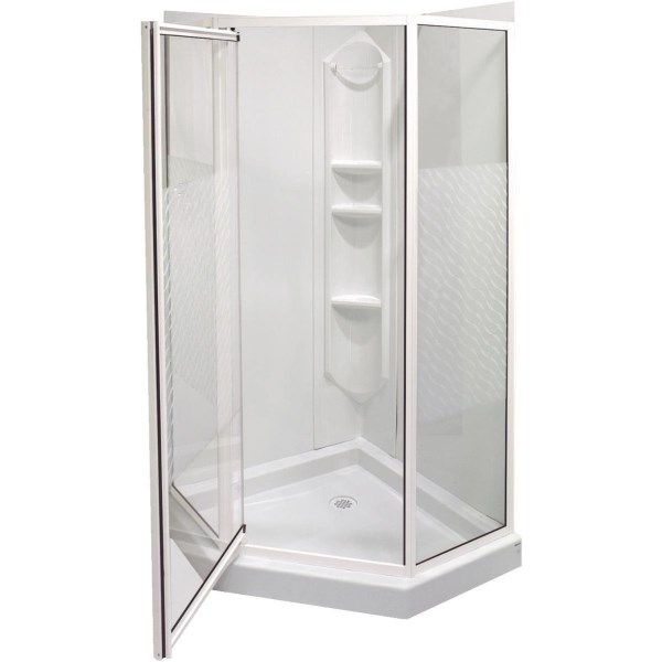 Maax 74 In. H. x 38 In. D. x 38 In. L. White Polystyrene Shower Stall - Iieemm