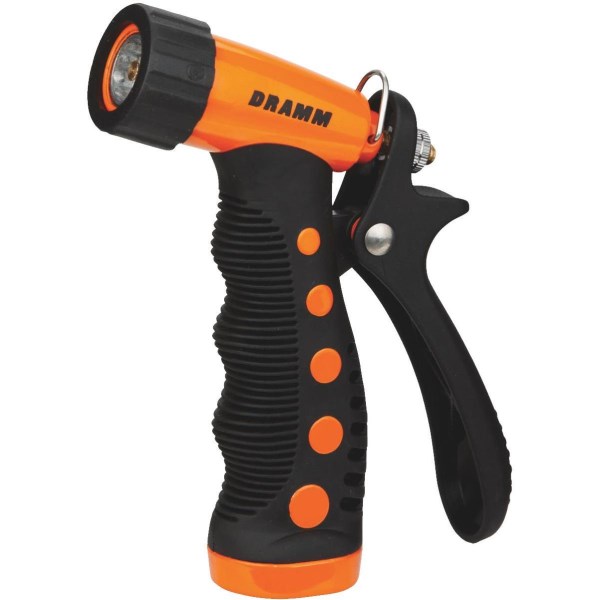 Dramm Heavy-Duty Metal Pistol Nozzle, Orange - Iieemm