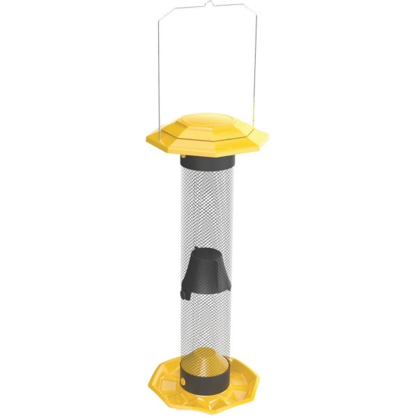 Nature’s Way Funnel Flip Top Yellow Mesh Tube Finch Bird Feeder - Iieemm