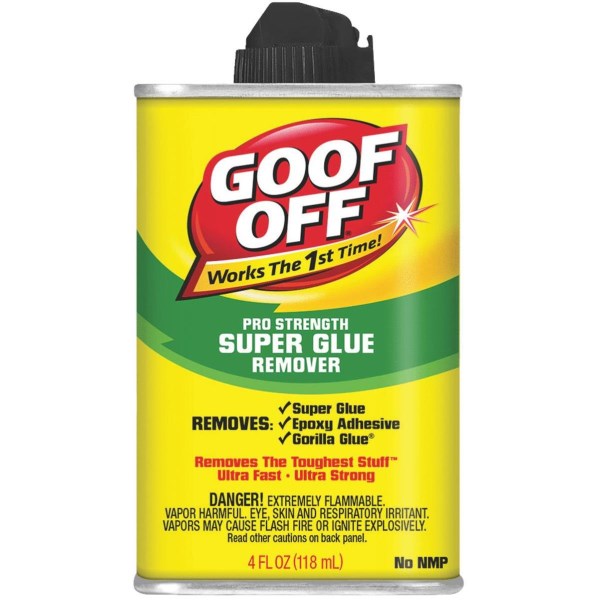 Goof Off 4 Oz. Pro Strength Super Glue Remover - Iieemm