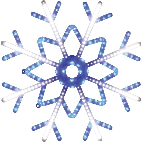 Alpine 39 In. Cool White & Blue Motion LED Snowflake Lighted Decoration - Iieemm
