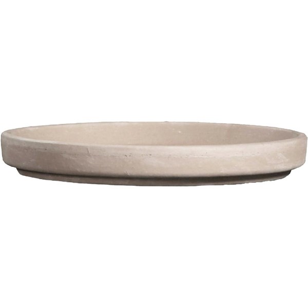 Ceramo 8 In. White Basalt Clay Standard Flower Pot Saucer - Iieemm