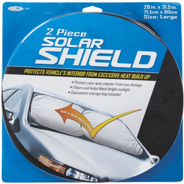 Custom Accessories  Basix Magic Shade 28-1/2 In. x 31-1/2 In. Silver Jumbo Sunshade (2-Pack) - Iieemm