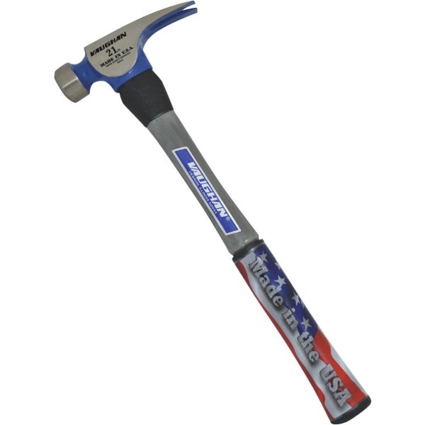 Vaughan California 21 Oz. Milled-Face Framing Hammer with Fiberglass Handle - Iieemm