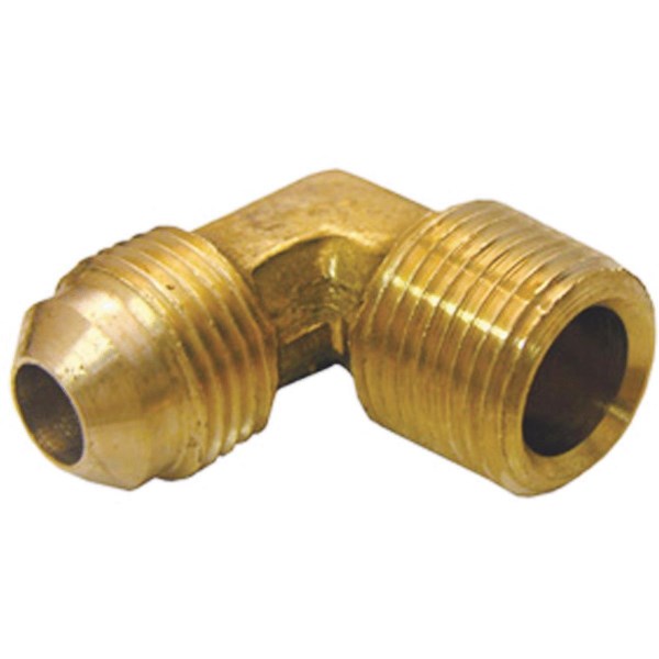 Lasco 1/2 In. MFL x 3/8 In. MPT 90 Deg. Flare Brass Elbow (1/4 Bend) - Iieemm