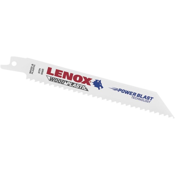 Lenox 6 In. 6 TPI Wood/Plastic Reciprocating Saw Blade - Iieemm