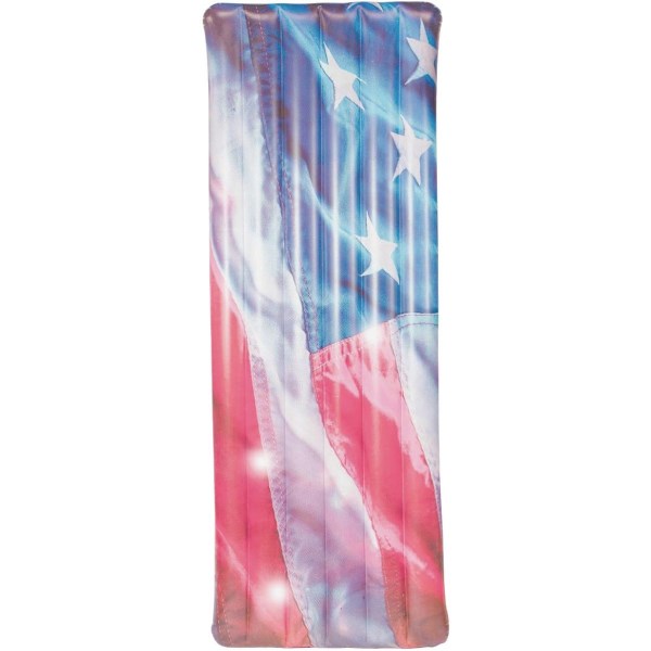 PoolCandy Stars & Stripes 30 In. W. x 74 In. L. Illuminated Deluxe Pool Float - Iieemm