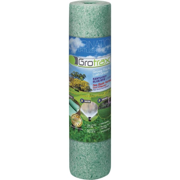 GroTrax Big Roll 100 Sq. Ft. Coverage Kentucky Blue/Rye Grass Seed Roll - Iieemm