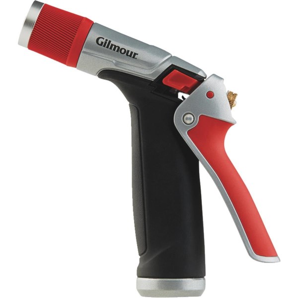 Gilmour Pro Zinc Pistol Nozzle, Red & Black - Iieemm