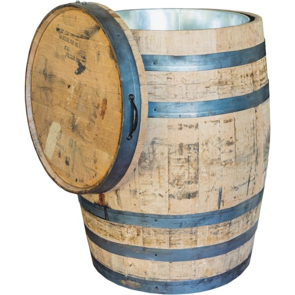 Real Wood Products 26 In. x 35 In. Oak Multi-Use Whole Whiskey Barrel - Iieemm