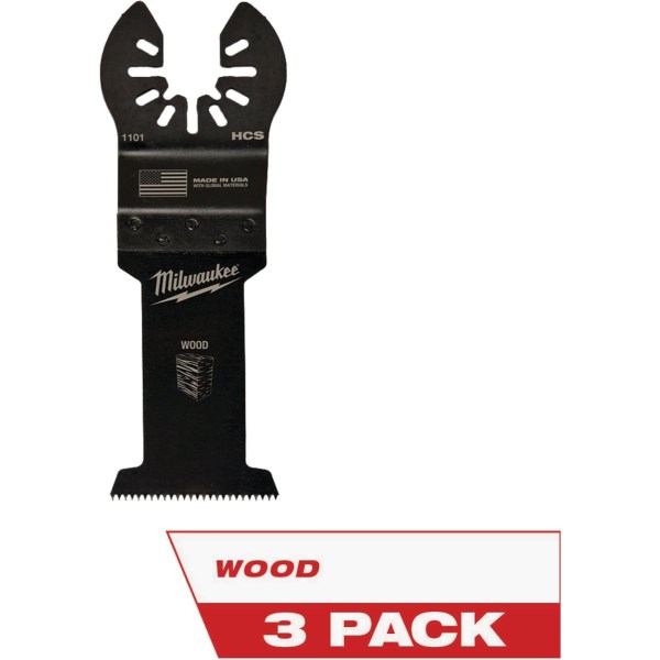 Milwaukee OPEN-LOK 1-3/8 In. HCS Wood Oscillating Blade (3-Pack) - Iieemm