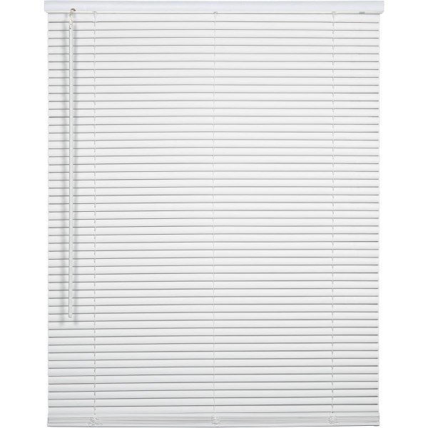 Home Impressions 21 In. x 64 In. x 1 In. White Vinyl Light Filtering Cordless Mini Blind - Iieemm