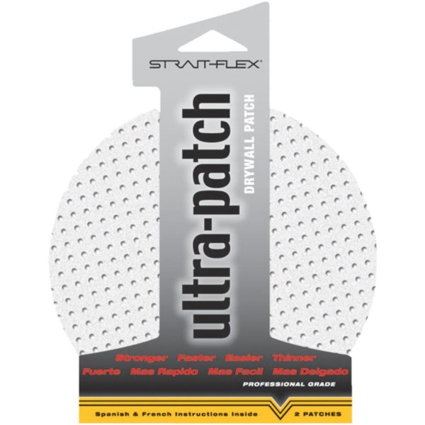 Strait-Flex Ultra-Patch 6 In. Diameter Compound Drywall Patch (2-Pack) - Iieemm