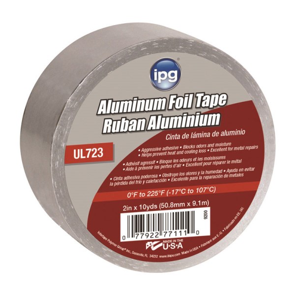Intertape 2 In. x 10 Yd. UL723 Aluminum Foil Tape - Iieemm