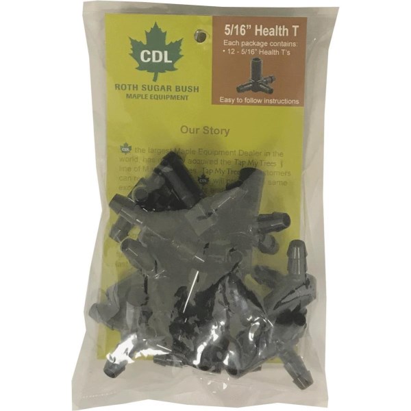 CDL 5/16 In. Maple Tubing Tee (12-Pack) - Iieemm