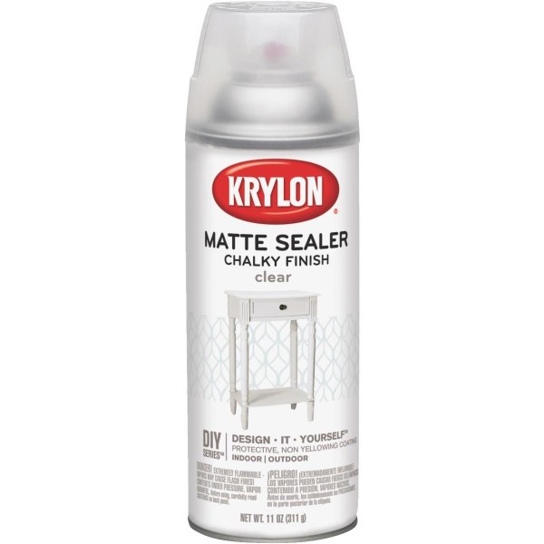Krylon CHALKY FINISH 11 Oz. Chalk Spray Paint Sealer, Clear - Iieemm