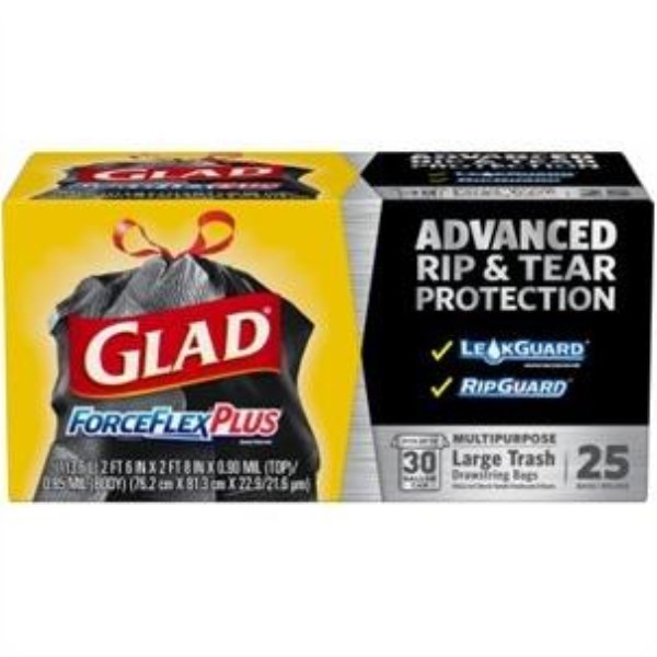 Glad Dual Defense 30 Gal. Large Black Trash Bag (25-Count) - Iieemm