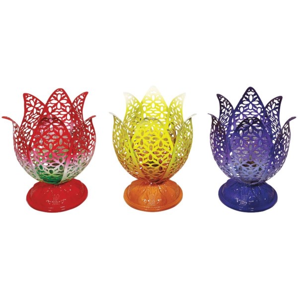 Alpine 7 In. W. x 9 In. H. x 7 In. L. Iron Mesh Flower Bud Tungsten Tabletop Lamp - Iieemm