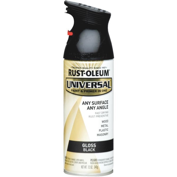 Rust-Oleum Universal 12 Oz. Gloss Black Paint - Iieemm