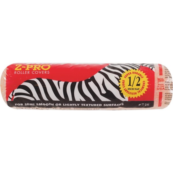 Premier Z-Pro Zebra 9 In. x 1/2 In. Knit Fabric Roller Cover - Iieemm