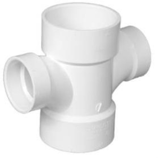 Charlotte Pipe 2 In. X 1-1/2 In. Reducing Double Sanitary PVC Tee - Iieemm