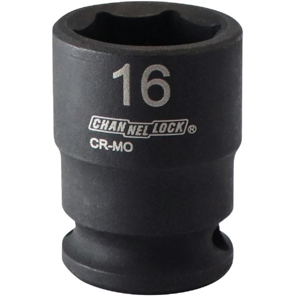 Channellock 3/8 In. Drive 16 mm 6-Point Shallow Metric Impact Socket - Iieemm