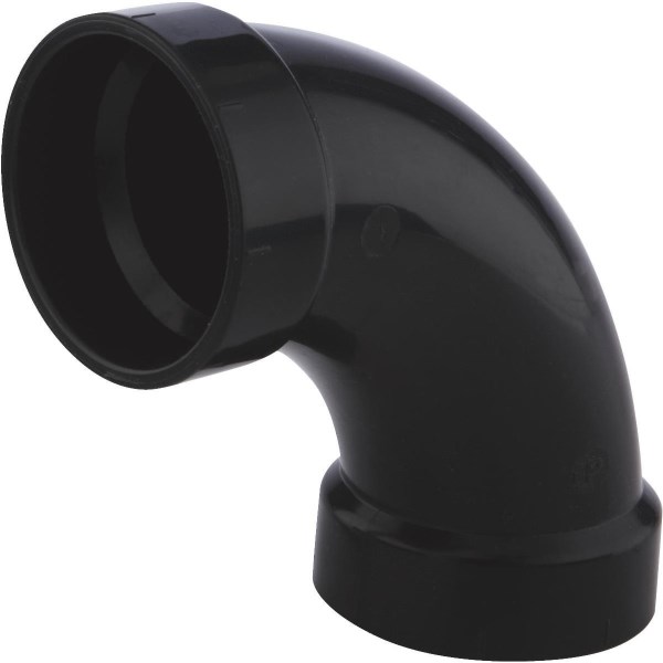 Charlotte Pipe 4 In. Hub x Hub 90 Deg. Long Sweep ABS Elbow (1/4 Bend) - Iieemm