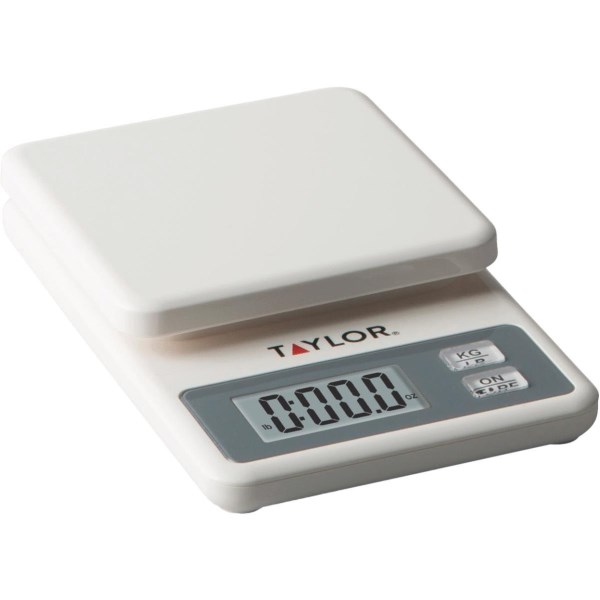 Taylor 11 Lb. White Compact Digital Food Scale - Iieemm