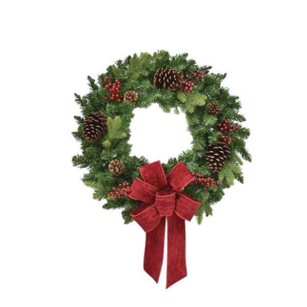 Genevieve 24 In. 35-Bulb Warm White LED Prelit Wreath - Iieemm