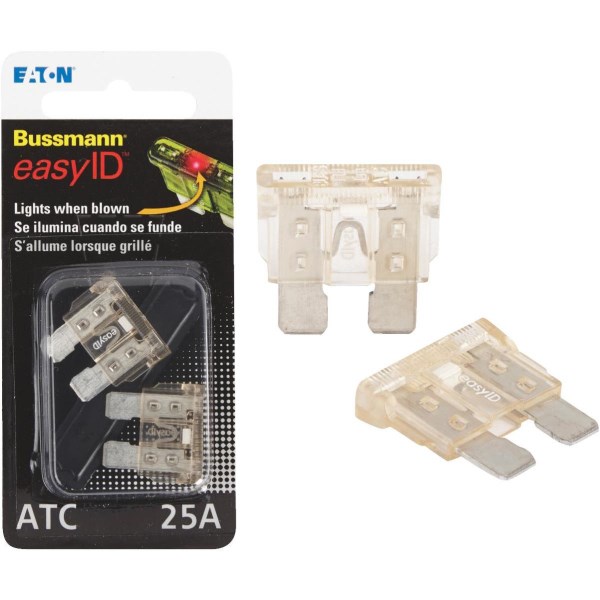 Bussmann 25-Amp 32-Volt ATC Blade easyID Automotive Fuse (2-Pack) - Iieemm